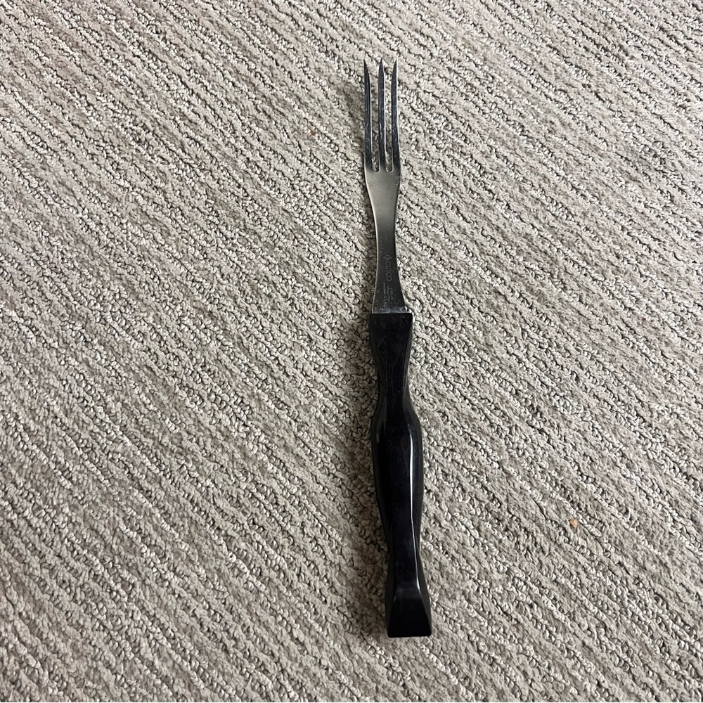Vintage Cutco 1726 Turning Fork 11" Classic Brown Swirl Handle Made in USA AS IS